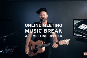 Text ONLINE MEETING MUSIC BREAK mit Mister Loop